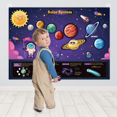 China Cartoon Toy Rompecabezas Customized Paper 100 Piece Puzzle Toy Kids Montessori Cognitive Matching Solar System Puzzle Cartoon Game for sale