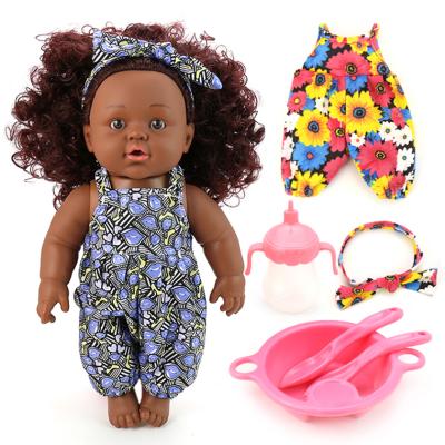 China Renacer soft munecas doll reborn black, boneca negra negra doll reborn negra baby, boneca negra African reborn doll Afro for sale