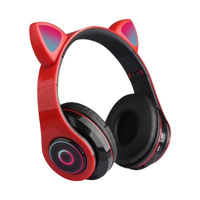 China Can Good Mobile Cat Ear Easy Foldable Headset Headband Game Radio Sale With Microphone Stereo B39 Earphone for sale