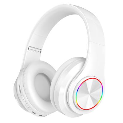 China Can Easy Foldable Fashion With Microphone Headphone Headband Game B39 LED Light Mobile Wireless Earphone for sale