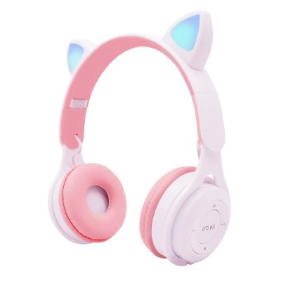 China Easy Box Fold In Stock Gaming Cat Ear M6 Wireless Headset With Microphone Ledmobile Headband Foldable Over Ear Earpiece for sale