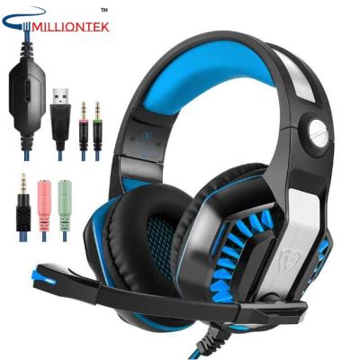 China Beexcellent GM-2 Multifunctional Gaming Headset 3.5mm Headset 50mm Gaming Earphone for PS4, PC, XBOX, SWITCH Lite, Mobile with MIC LED Light for sale