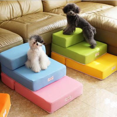 China Viable Wholesale Custom Logo Dog Stairs Pet Sofa Bed Stairs Steps For Dogs for sale