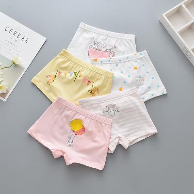 China ODM/OEM Cotton Baby Girls Underwear Antibacterial Wholesale Cartoon Cute Boxers & Briefs 5 Color Short Pants for sale