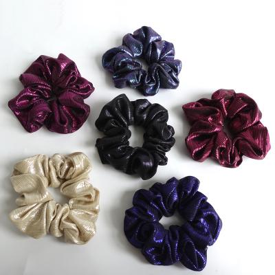 China Hair Decoration Fashion Hair Scrunchies Cloth Hair Accessories Solid Color Elastic Band Silk Satin Hair Scrunchies Beautiful for sale