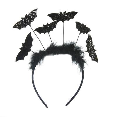 China Lovely New Style Halloween Sequins Hair Band Feather Bat Headband Funny Hair Accessories Halloween Party for sale