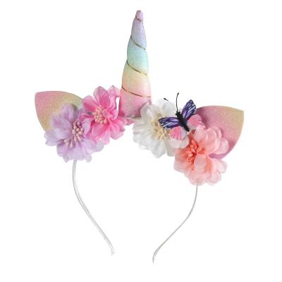 China Hair Accessories Headband China Supplier China Supplier Artificial Unicorn Hair Band Rainbow Ears And Unicorn Hair Circle Rainbow Unicorn Headband Lovely for sale