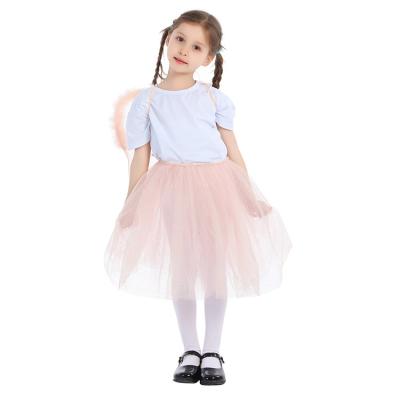 China Sweet Skirts/Lovely New Style Girls Peach TUTU Skirt Set Girls Skirt Set Baby Set (Furry Wings) for sale