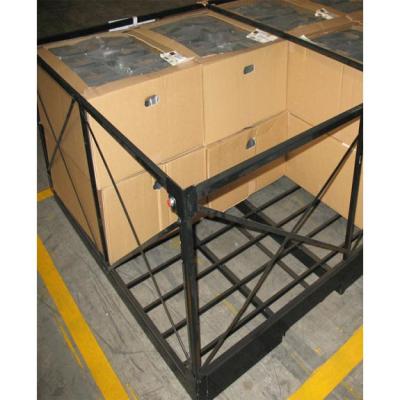 China Storage the logistics warehouse uses carts, stainless steel pallets and stacked steel mesh containers for sale