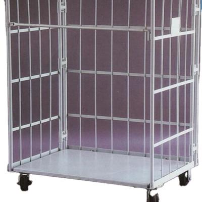 China Cheap Storage Barbed Wire Warehouse Roll Cage Container Car Logistics Warehouse Trolley for sale