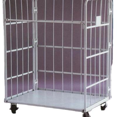 China Wholesale Custom Warehouse Folding Metal Roll Container Heavy Steel Container Trolley for sale