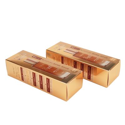 China Recycled Materials Wholesale Custom Cosmetic Facial Essence Cardboard Foldable Packaging Paper Box for sale