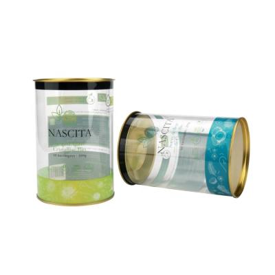 China Recyclable Custom Printing PVC Cylinder Tupe Transparent Cosmetic Plastic Packaging for sale