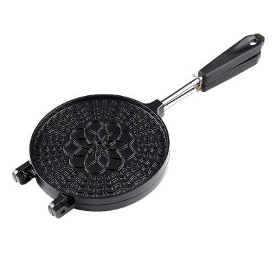 China Kwang Hsieh Flower Pattern Viable Non-Stick Reversible Waffle Iron Cone Maker for sale