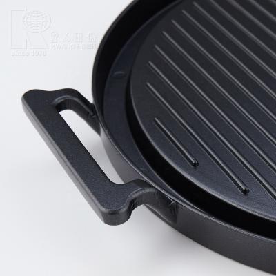 China Kwang Hsieh For Gas Stove Easily Assembled Top Round BBQ Griddle Flat Top Cast Aluminum Grill Pan for sale