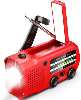 China PORTABLE Weather AUTO Emergency Emergency Radio , 5000mAh Portable Solar Crank NOAA/AM/FM Radio with SOS for sale