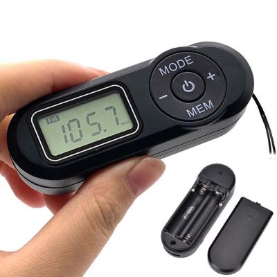 China Digital Pocket FM PORTABLE FM Radio: 64-108MHz Portable FM Radio Receiver with LCD Display Neck Lanyard 3.5mm Earphone for sale