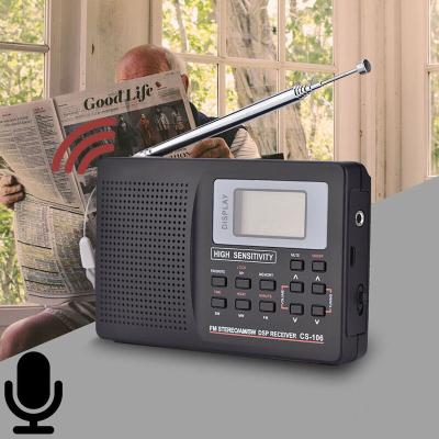 China PORTABLE Digital Portable World Band Full Radio Receiver AM/FM/SW/MW/LW Radio+ Alarm Clock for sale