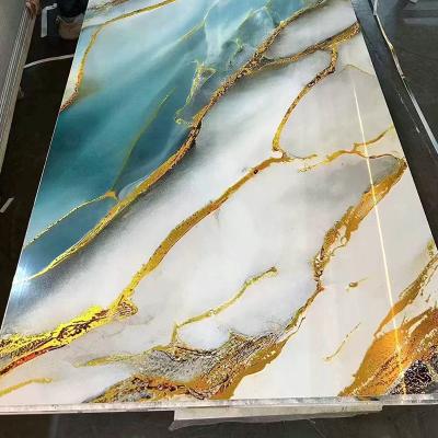 China PVC marble Wall Panel Decorations for High-End Apartment UV wall board for sale