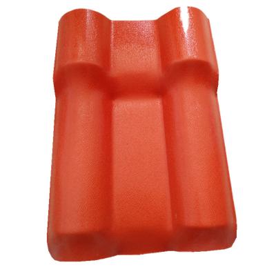 China Brick Red Spanish PVC Roof Tile for Residential Roofing with Strong Loading Bearing for sale