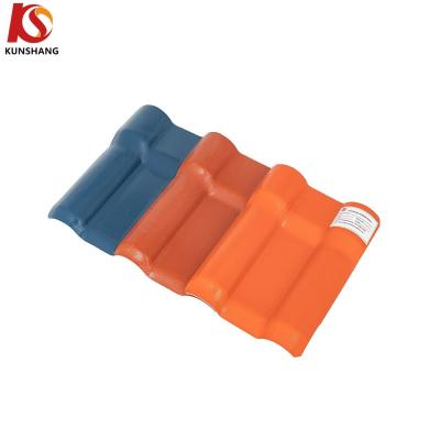 China Modern Design ASA Synthetic Resin Tile High Heat Resistance -40 70 Celsius for Spanish Villa House Project for sale