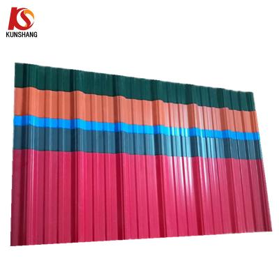 China Colorful UPVC Corrugated Roofing Sheet plastic Roofing Tile for chemical factory for sale