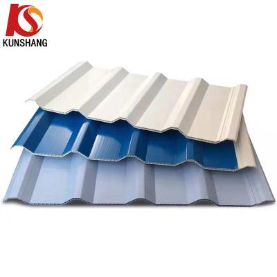 China T930mm High wave heat insulation PVC corrugated Hollow Roof Sheet for sale