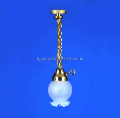 China Europe Miniature Dollhouse Miniature Lamps Hanging Lights LED Lights For Kids Toys QW24022 for sale