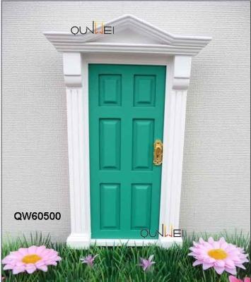 China Europe 1/12 Christmas Wooden Miniatures Dollhouse Fairy Door QW60500 for sale