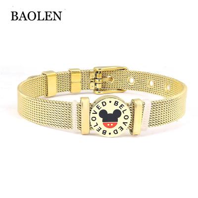 China CLASSIC Personalized Kids Jewelry Stainless Steel Mesh Bracelets With Colorful Fashion Jewelry for sale