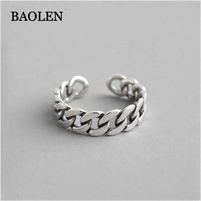 China Korea Design Ribbon S925 Openable Finger Ring Vintage Style for sale