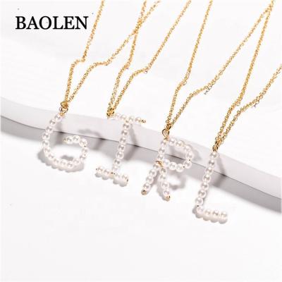 China ALLOY A since C D G E-F H I J K L M N O P Q R S T U V W Z 26 X/Y letters bead necklace for sale