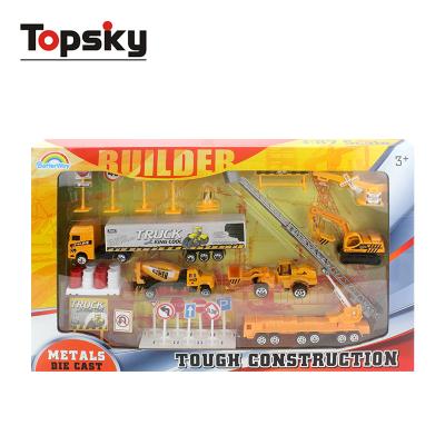 China Diecast Toy 1:87 30pcs Alloy Diecast Models Alloy Engineering Truck Metal Excavator Toy Truck Metal Set for sale