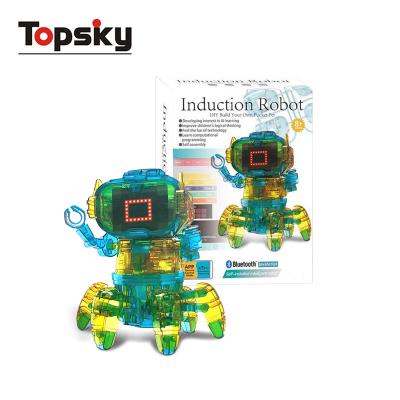 China DIY TOY Diy robots remote control programmable assembly app toys rc robot educational electronic robot with light music for kids for sale