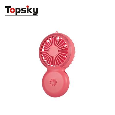 China 2021 New Arrivals Instruction 2021 Mini USB Portable Cooling Fan 600mah With Light For Office Room Household Outdoor Moving for sale