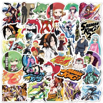 China 50Pcs Cartoon Sticker King Anime Shaman Guitar Bottle Guitar Cartoon Stickers Classic Japanese Anime for sale