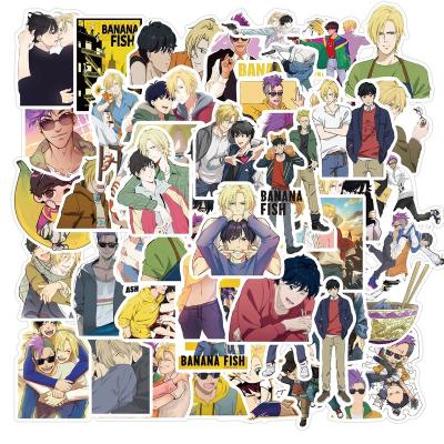 China Decorative Sticker 50Pcs Japan Anime Banana Fish Stickers Pack For Phone Luggage Laptop Vinyl Cartoon Stickers Home Decorative Anime for sale