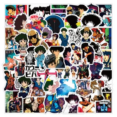 China 50Pcs Cowboy Anime Cowboy Bebop Sticker For Skateboard Luggage Laptop Classic Car Phone Decorative Graffiti Cartoon Stickers for sale