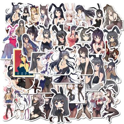 China 50Pcs Decorative Sexy Anime Boy Bunny Girl Waifu Sticker For Diy Phone Table Laptop Luggage Laptop Graffiti Cartoon Stickers for sale