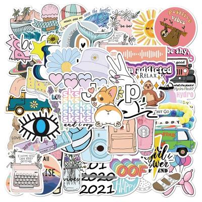 China 50Pcs Cartoon Sticker Scrapbook Diy Cute Cool Graffiti Washi Sticker For Girl Student Notebook Bottle Laptop Decor Stickers Decals for sale