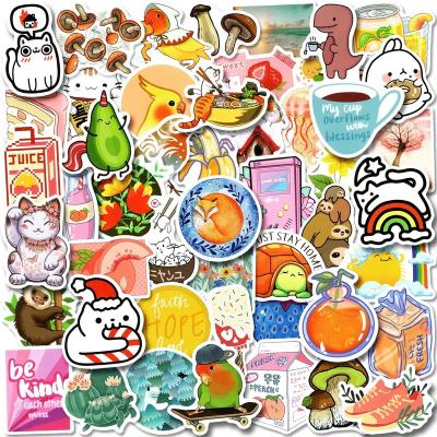 China 50Pcs Cartoon Sticker Cute Cool Cartoon Stickers For Kids Girl Notebook Scrapbooking Luggage Laptop Vinyl Waterproof Stickers for sale