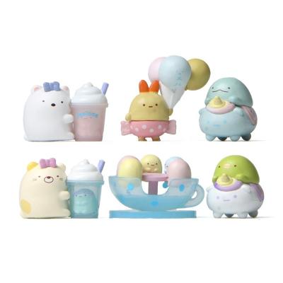 China 6Pcs Cute PVC Delicacy Food Series Dust Elf Cartoon Stock Numbers For Kids Girl Promotion Decoration Desk Figures for sale