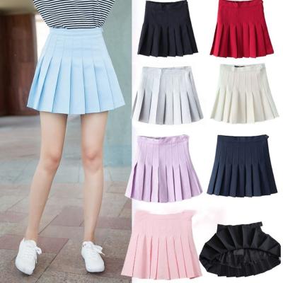 China Wholesale Breathable Style Pleated Bust Korean College Skirt High Waist Pleated Women's Mini Skirts for sale