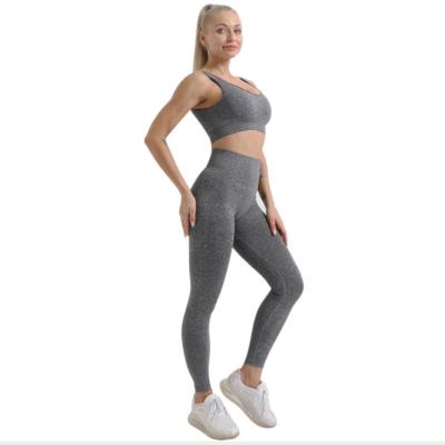 China 2021 women sports yoga bra breathable top and pants plus size yoga set for sale