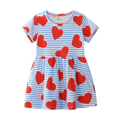 China Breathable Cotton Printed Summer Dress Children Kids Clothes Girls Dresses for sale