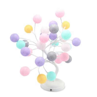 China 2020 Hot Selling Tree Light Decoration Led Cotton Ball Tree Light Home Decor Table Light for sale