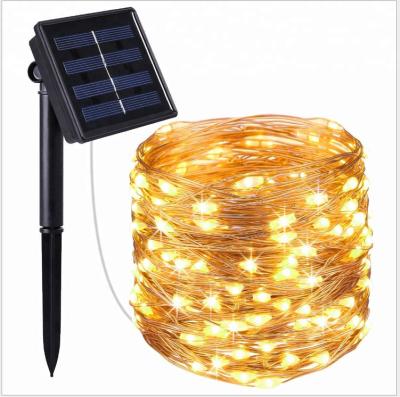 China Wire+LED Copper Wire Holiday LED Light Holiday Decoration String Light Copper Solar Outdoor Waterproof Christmas Decoration Warm White for sale