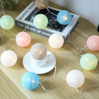 China String best new type high quality light cotton ball shape led fairy string light factory price decoration than outdoor battery cable string light for sale