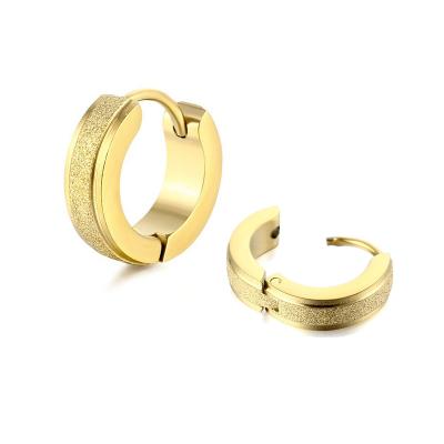 China Fashionable Gold Piercing Design Stainless Steel Punk Professional Earrings for sale