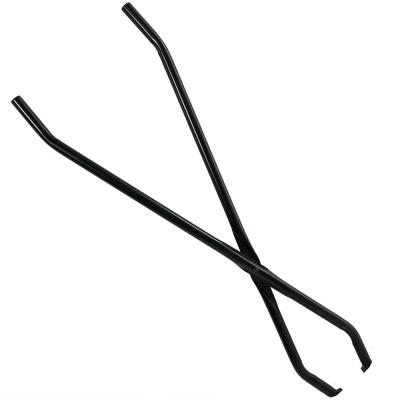 China Firewood Storage Iron Stove Charcoal Clip, Log Claw Handle, Safe and Easy to Move Large Tongs Tools, Black for sale